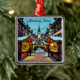 Strasbourg, France Christmas   Ornament Aus Metall