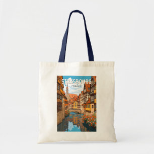 Strasbourg Frankreich Reise Kunst Vintage Tragetasche