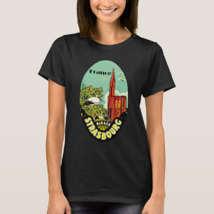 Strasbourg Frankreich Reise Retro Vintage T-Shirt