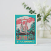 Strasbourg St Paul Church - Frankreich Post Postkarte (Stehend Vorderseite)