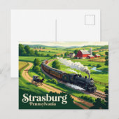 Strasburg USA Postkarte (Vorne/Hinten)