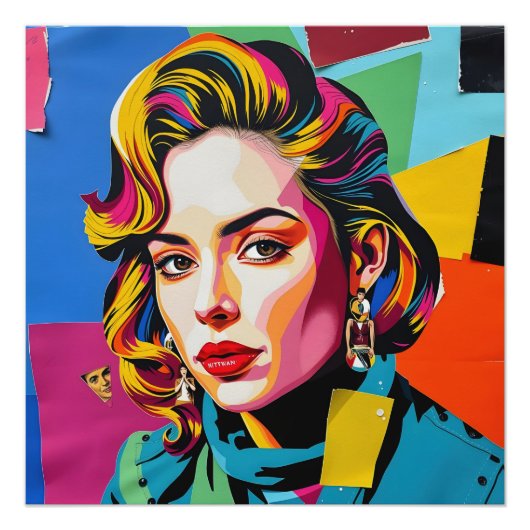 "Strasha" - Glanz Pop Collage Dream Poster (Vorderseite)