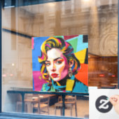 “Strasha” - Gloss Pop Collage Dream Fensteraufkleber (Café-Fenster)