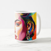 “Strasha” - Gloss Pop Collage Dream Kaffeetasse (VorderseiteRechts)
