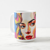 “Strasha” - Gloss Pop Collage Dream Kaffeetasse (Vorderseite Links)