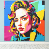 “Strasha” - Gloss Pop Collage Dream Leinwanddruck (Insitu (Holzboden))