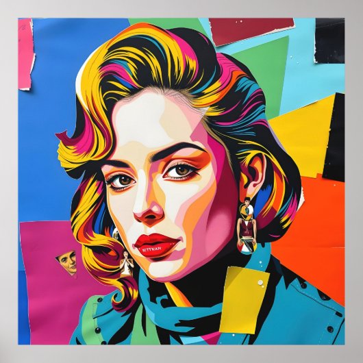 „Strasha“ - Gloss Pop Collage Dream Poster (Vorne)