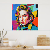 „Strasha“ - Gloss Pop Collage Dream Poster (Küche)