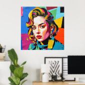 „Strasha“ - Gloss Pop Collage Dream Poster (Heimbüro)