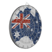 Strass australische Flagge Dartscheibe (Vorderseite Links)