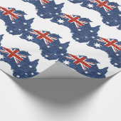 Strass australische Flagge Geschenkpapier (Ecke)