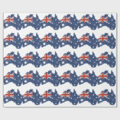 Strass australische Flagge Geschenkpapier (Flach)