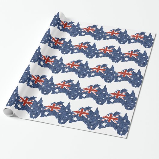 Strass australische Flagge Geschenkpapier (Ungerollt)