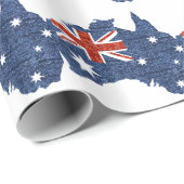 Strass australische Flagge Geschenkpapier (Rolleneckpunkt)