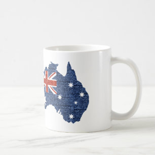 Strass australische Flagge Kaffeetasse