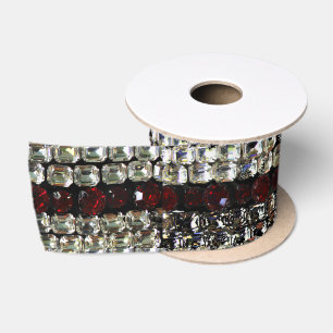 Strass, Diamanten, Schmuck, Edelstein, Rubine Satinband