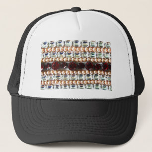 Strass und Perlen - Vintage-Schmuck Truckerkappe