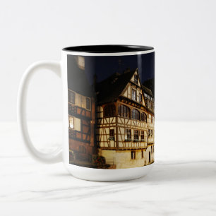 Straßburg bei Nacht Reise Zweifarbige Tasse