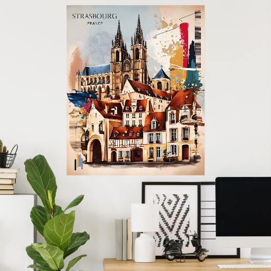 Straßburg Charm Poster (Heimbüro)