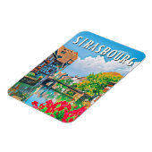 Straßburg Foto Vintage Magnet (Linke Seite)