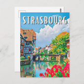 Straßburg Foto Vintage Postkarte (Vorne/Hinten)