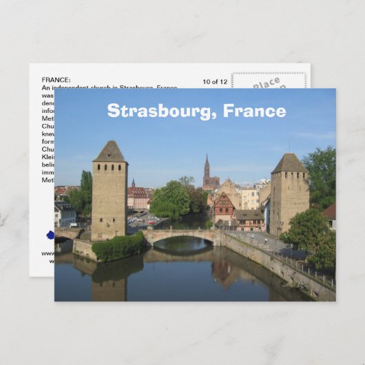Straßburg, Frankreich Postkarte (Vorne/Hinten)
