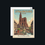 Straßburg Frankreich Reisen Kunst Vintag Postkarte<br><div class="desc">Hier ist eine Vintage Postkarte von Straßburg, Frankreich.</div>