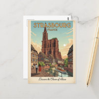 Straßburg Frankreich Reisen Kunst Vintag