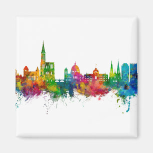 Straßburg - Frankreich - Skyline Magnet