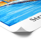 Straßburg Frankreich Vintage Illustration Poster (Ecke)