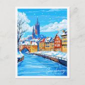 Straßburg - Frankreich - Vintage-Illustration Postkarte (Vorderseite)