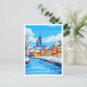 Straßburg - Frankreich - Vintage-Illustration Postkarte (Stehend Vorderseite)