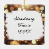 Straßburg, Frankreich - Weihnachtsmarkt Keramikornament (Rückseite)