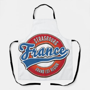 Straßburg Grand Est Region Frankreich Retro-Logo Schürze