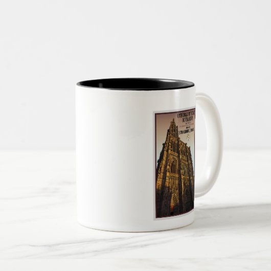 Straßburg - Kathedrale Notre Dame Zweifarbige Tasse (VorderseiteRechts)