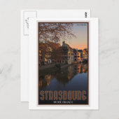 Straßburg - Petit France Sunrise Postkarte (Vorne/Hinten)
