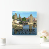 Straßburg Quadratische Wanduhr (Zuhause)