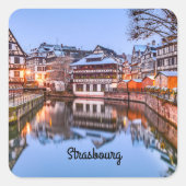 Straßburg Quadratischer Aufkleber (Vorderseite)