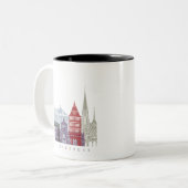 Straßburg Skyline Zweifarbige Tasse (Vorderseite Links)