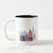 Straßburg Skyline Zweifarbige Tasse (Links)