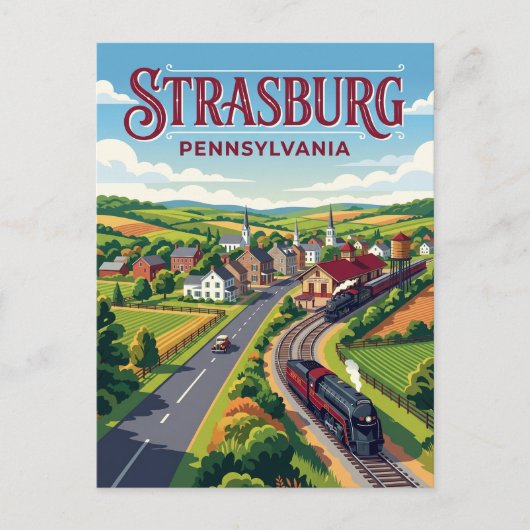 Straßburg USA Postkarte (Vorderseite)