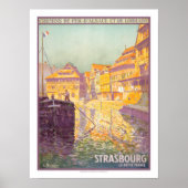 Straßburg Vintage Travel Poster (Vorne)