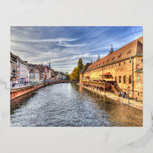 Straßburger Altstadt Folien Feiertagspostkarte