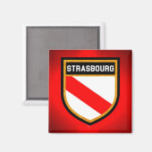 Straßburger Flagge Magnet (Vorderseite/Rückseite)