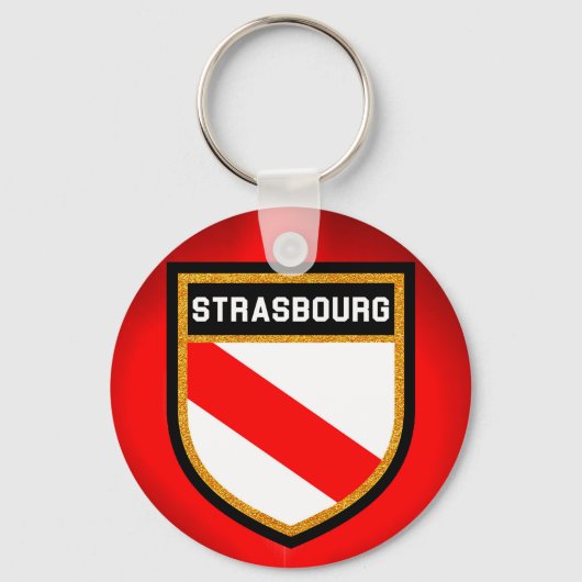 Straßburger Flagge Schlüsselanhänger (Vorderseite)