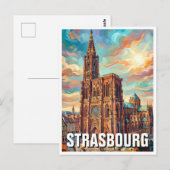 Straßburger Münster Postkarte (Vorne/Hinten)