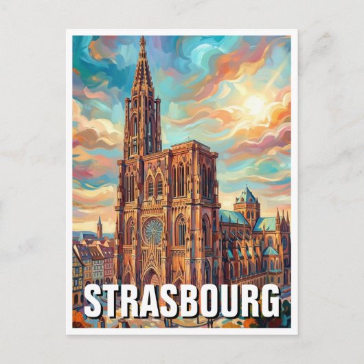 Straßburger Münster Postkarte (Vorderseite)