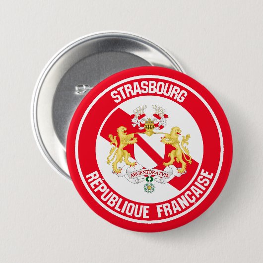 Straßburger Runde Button (Vorne & Hinten)
