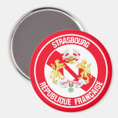 Straßburger Runde Magnet (Vorderseite/Rückseite)