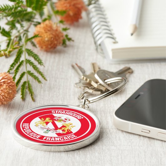 Straßburger Runde Schlüsselanhänger (Seite)